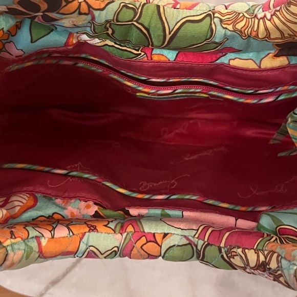 VERA BRADLEY TROPICAL SILK LIMITED EDITION KELLY AND WALLET SET - Picture 7 of 7